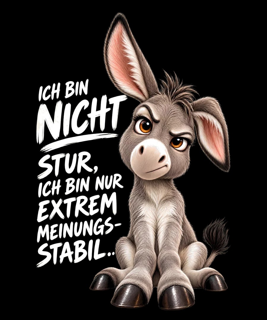 esel-stur-meinungsstabil — Dunkel